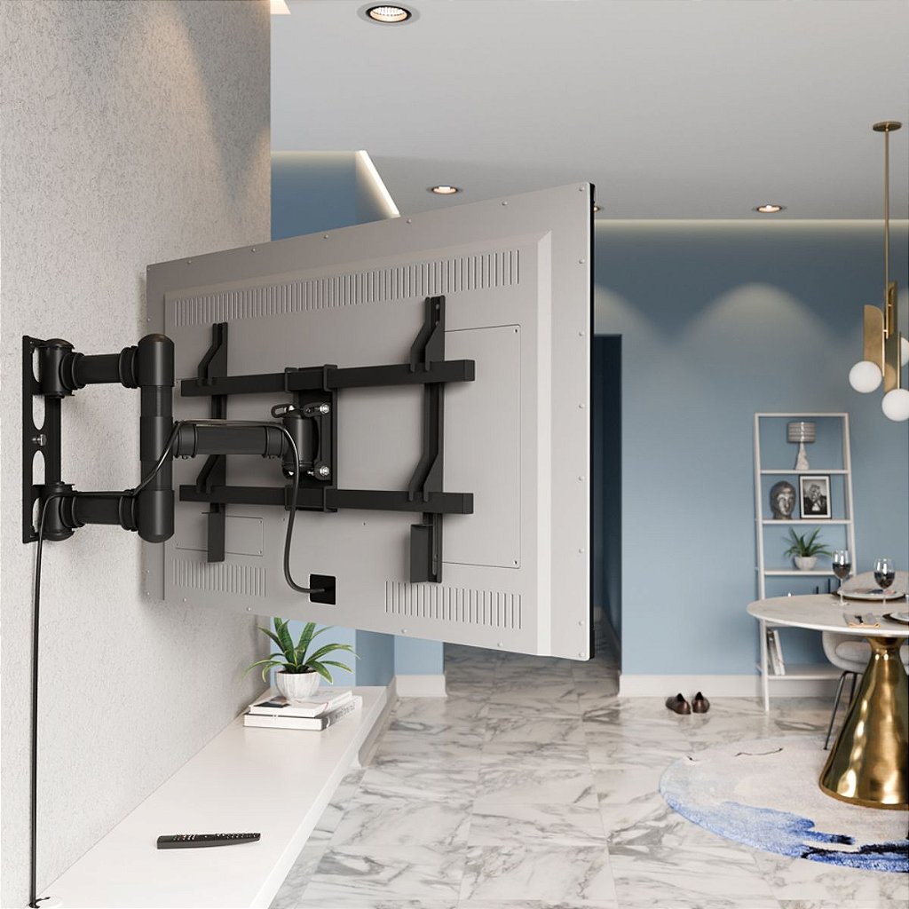 Suporte Articulado para TV STPA7000-PR até 75" Preto Multivisão - Brama ...