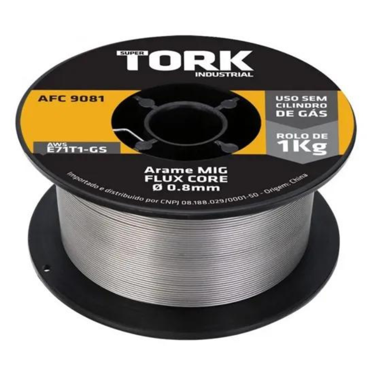 Arame Tork Solda Flux Core 0,8MM 1KG - AFC-9081 - Brama Casa