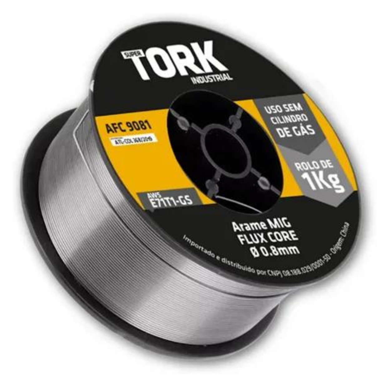 Arame Tork Solda Flux Core 0,8MM 1KG - AFC-9081 - Brama Casa
