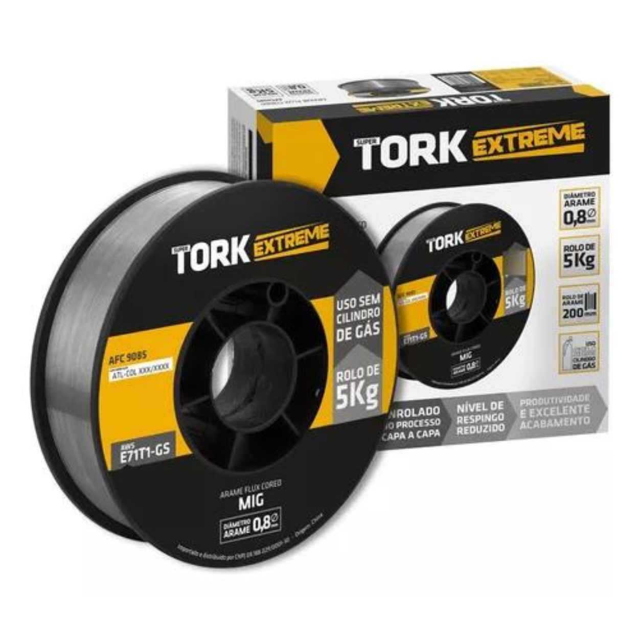 Arame Tork Solda MIG 0,8MM 5KG - Brama Casa & Construções