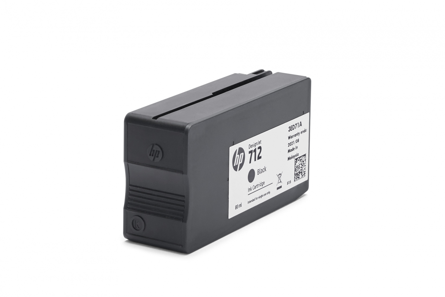 CARTUCHO HP 712 ORIGINAL PRETO 38 ML (3D68A)