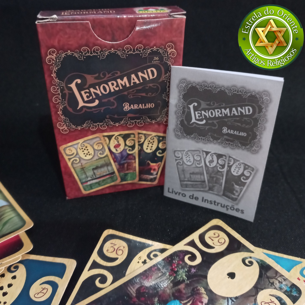 KIT Tarô Baralho Tenda Da Cigana Lenormand Cartomancia - 36 Cartas