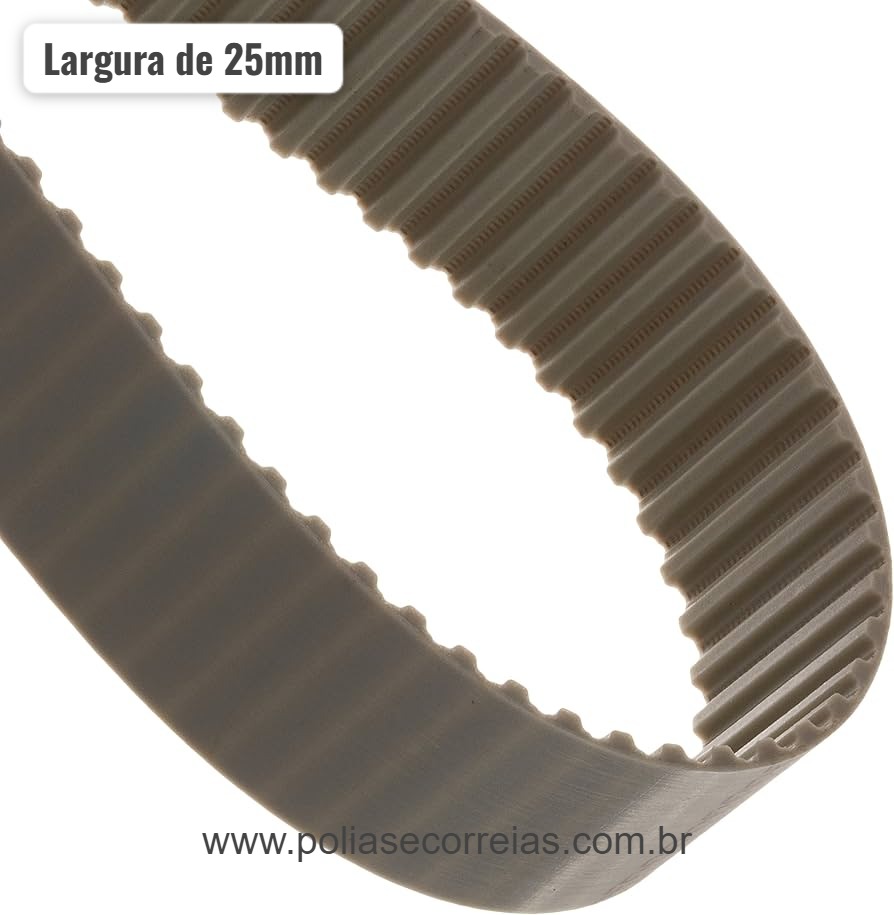 CORREIA T5 7450J PU A O 25MM EMENDADA Polias E Correias Industriais correia-t5-7450j-pu-a-o-25mm-emendada-polias-e-correias-industriais