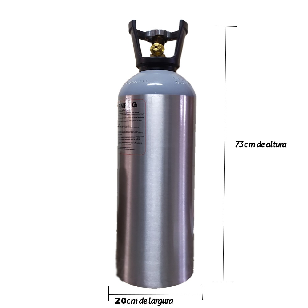 Cilindro de Alumínio para CO2 9kg (20LB) com Alça - Sem Carga - Fluxos ...