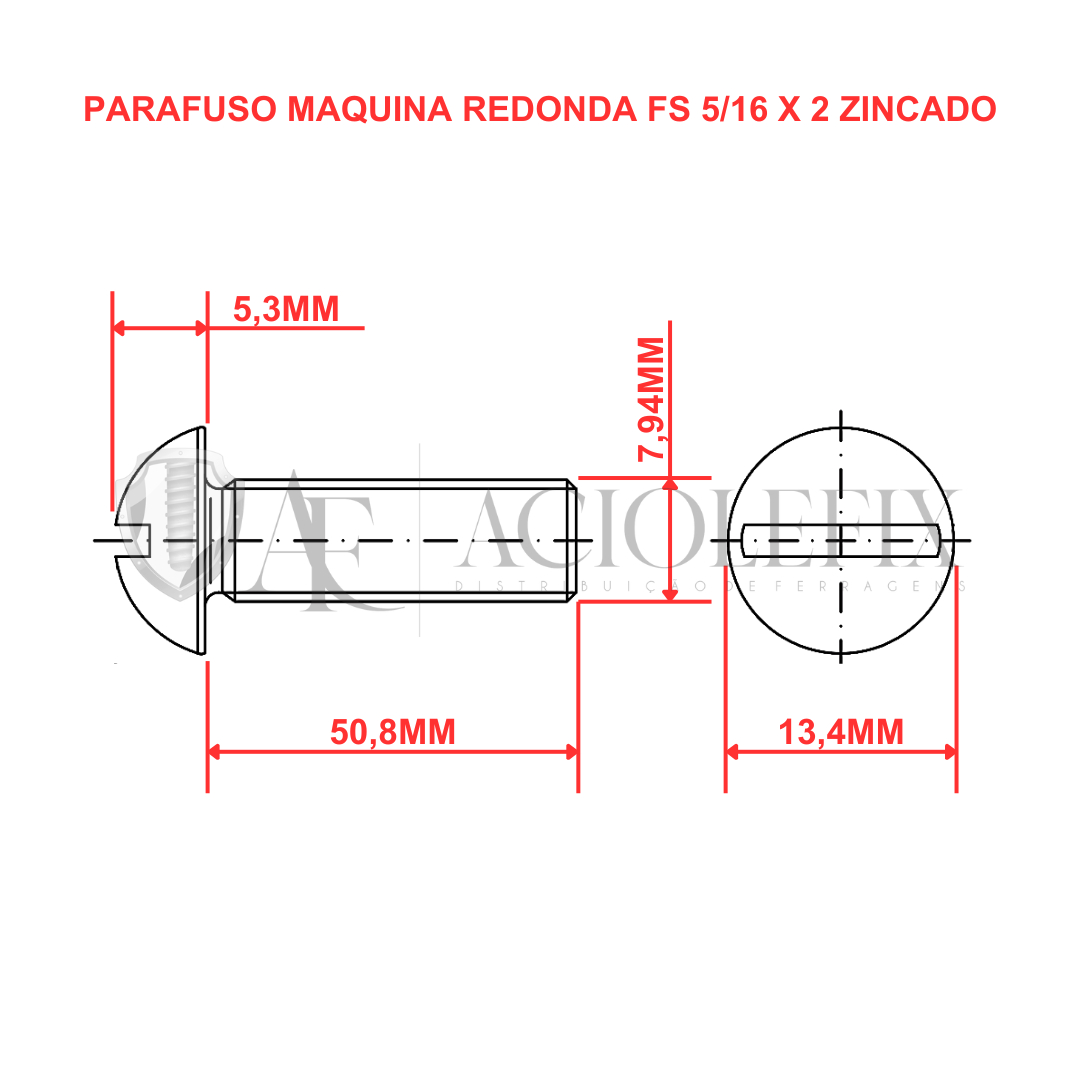 5/16 X 2,5 Zoll 26 TPI CEI Bolzen - 6er Pack, Ersatzteil Für