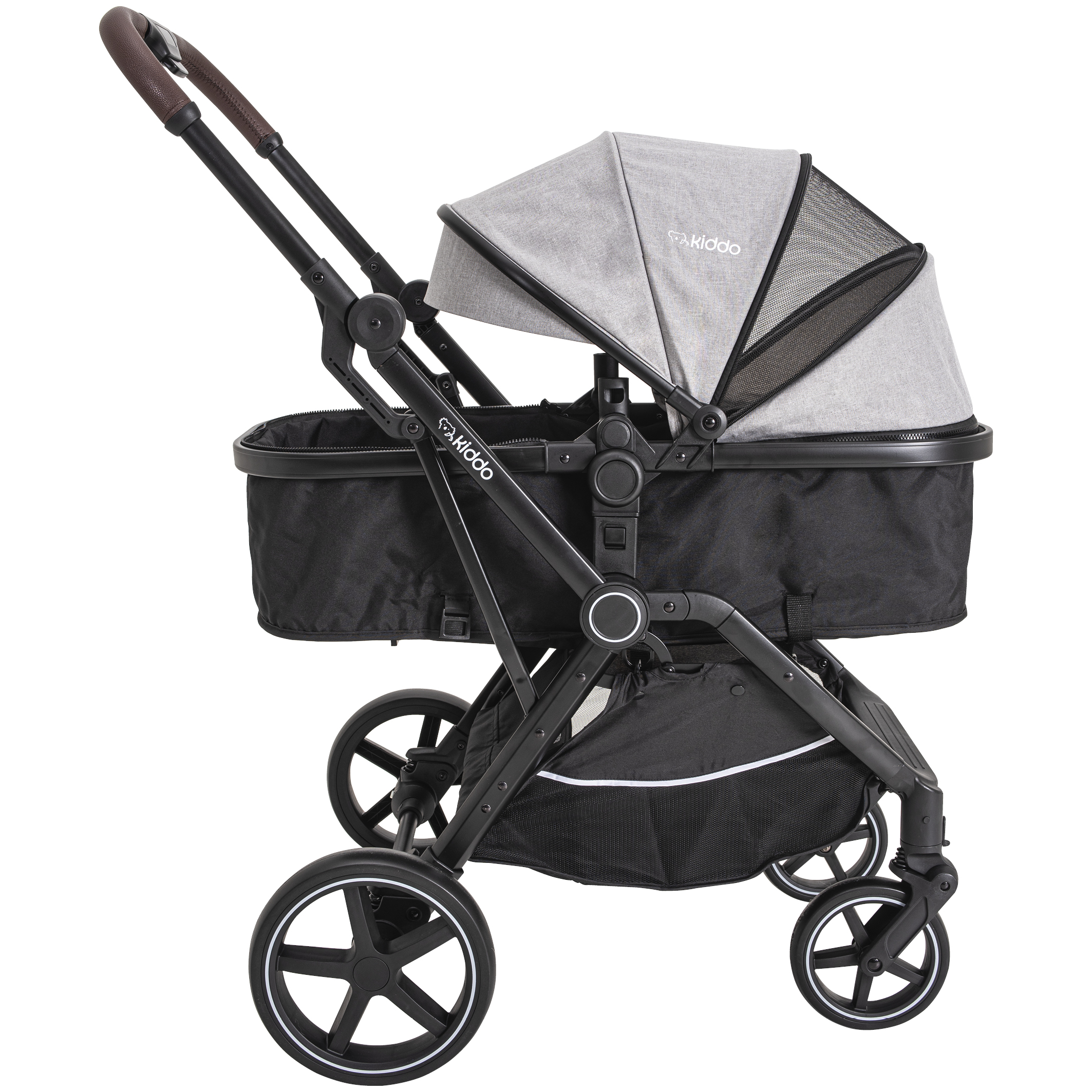 Carrinho Nomad Melange Grafite - Kiddo - Vivi Carrinhos de Bebê