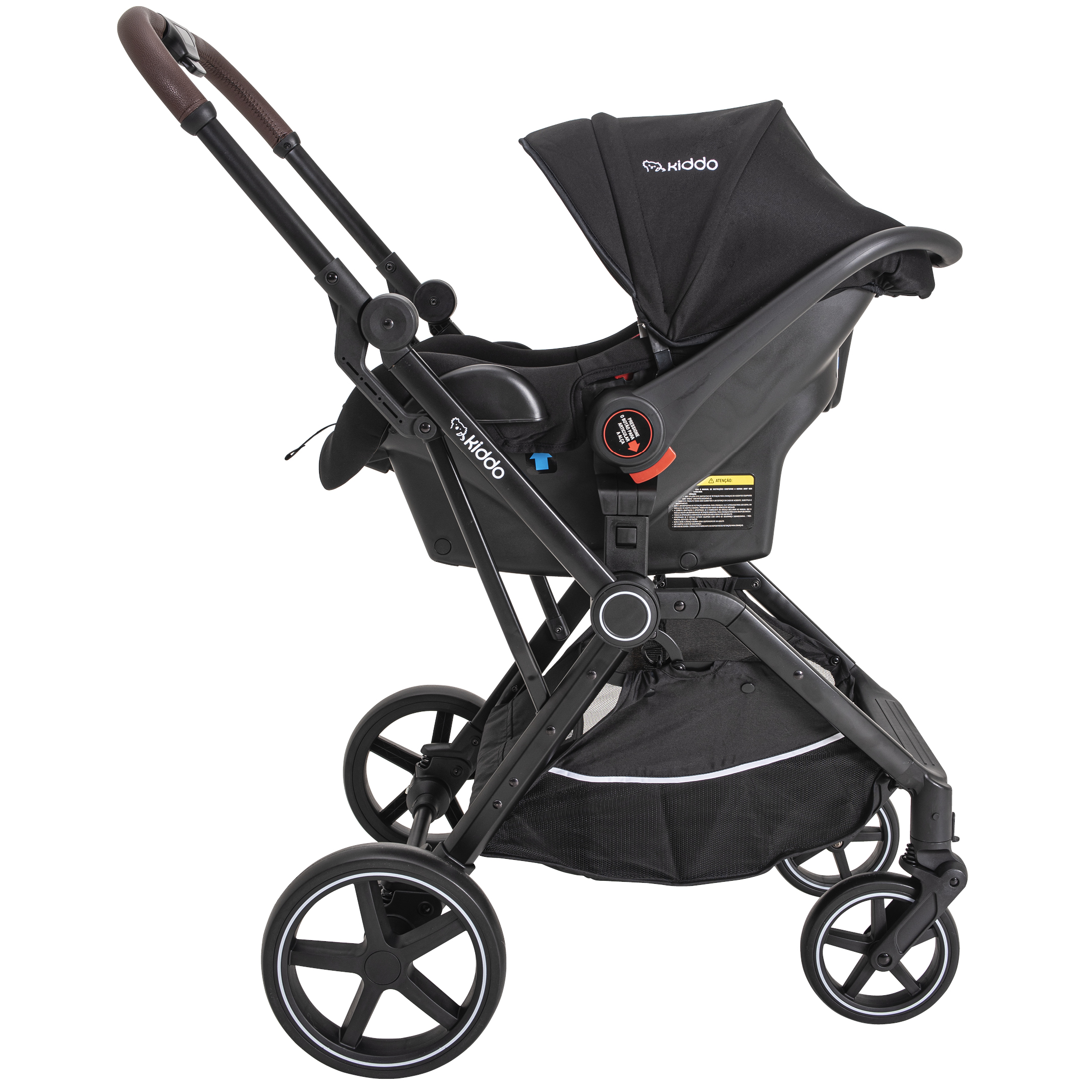 Conjunto Travel System Nomad Melange Grafite - Kiddo - Vivi