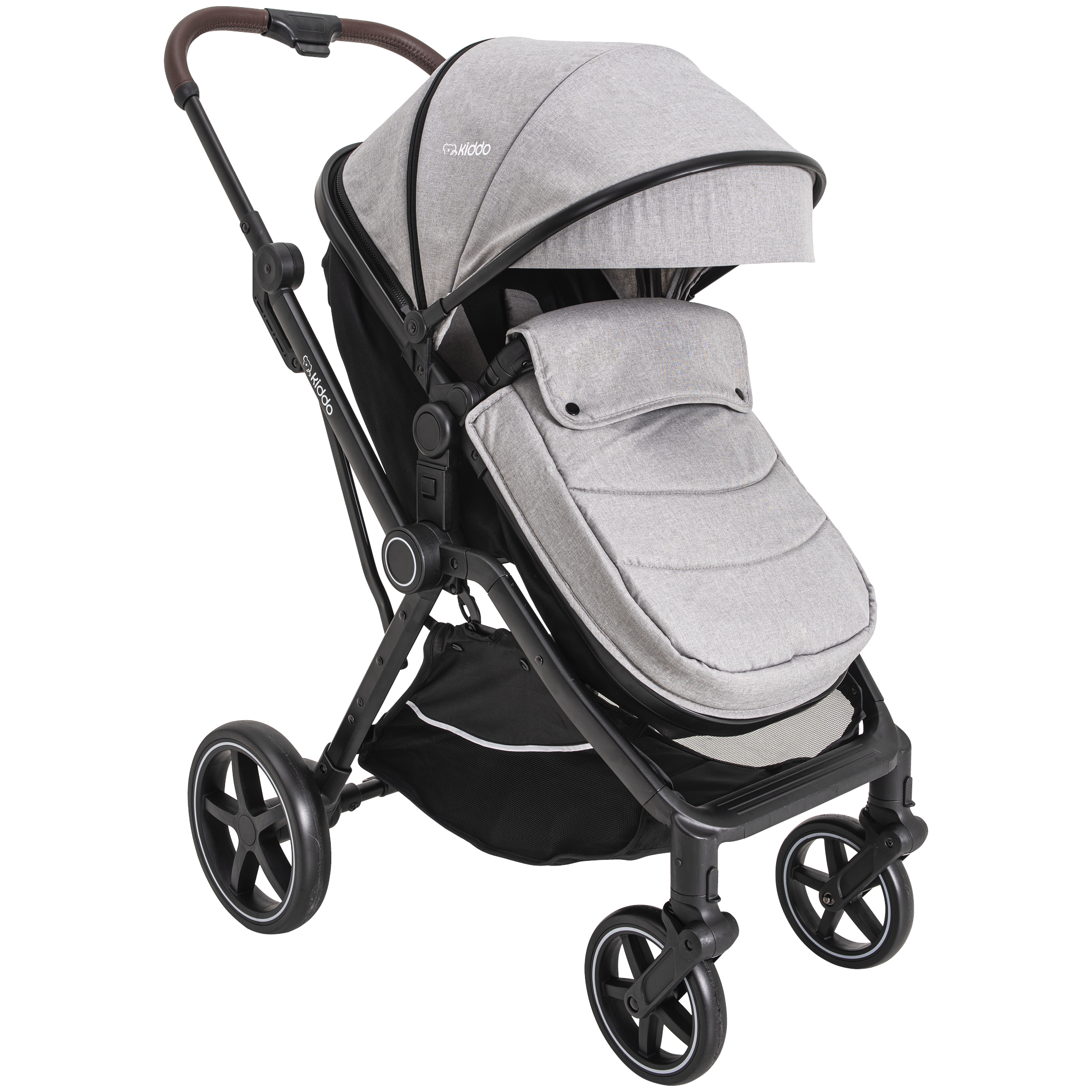 Conjunto Travel System Nomad Melange Grafite - Kiddo - Vivi