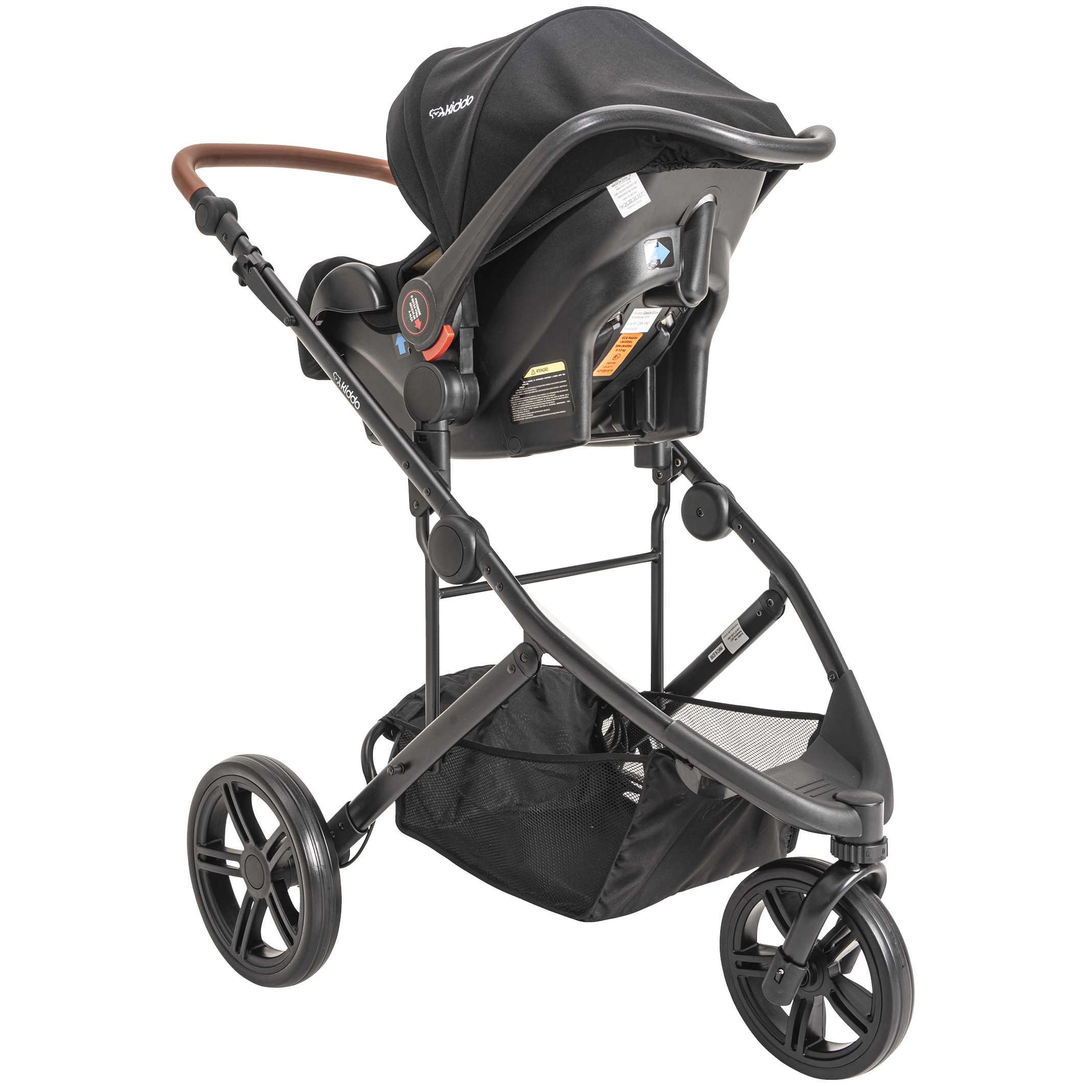 Conjunto Travel System Melange Grafite Trek Kiddo - Vivi Carrinhos