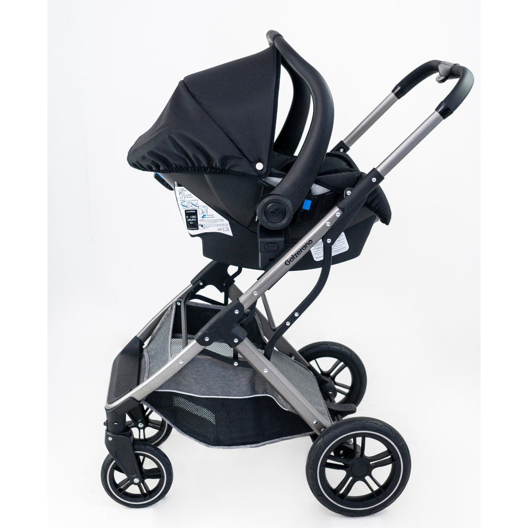 Conjunto Travel System Zoe Cinza Galzerano - Vivi Carrinhos de Bebê