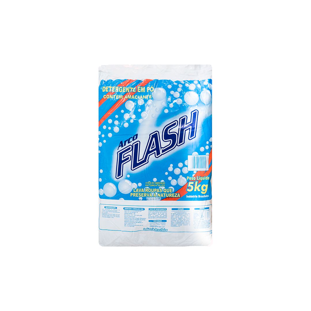 Sabão em pó 5KG Flash - Áurea Distribuidora em Produtos de Limpeza e  Descartáveis