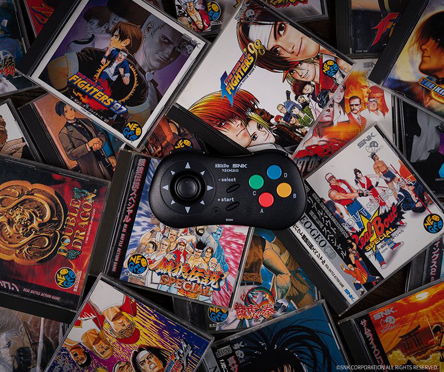 8Bitdo Kyo Kusanagi – Controller Bluetooth In Stile SNK Neo Geo CD Per PC, Android E Neo Geo Mini