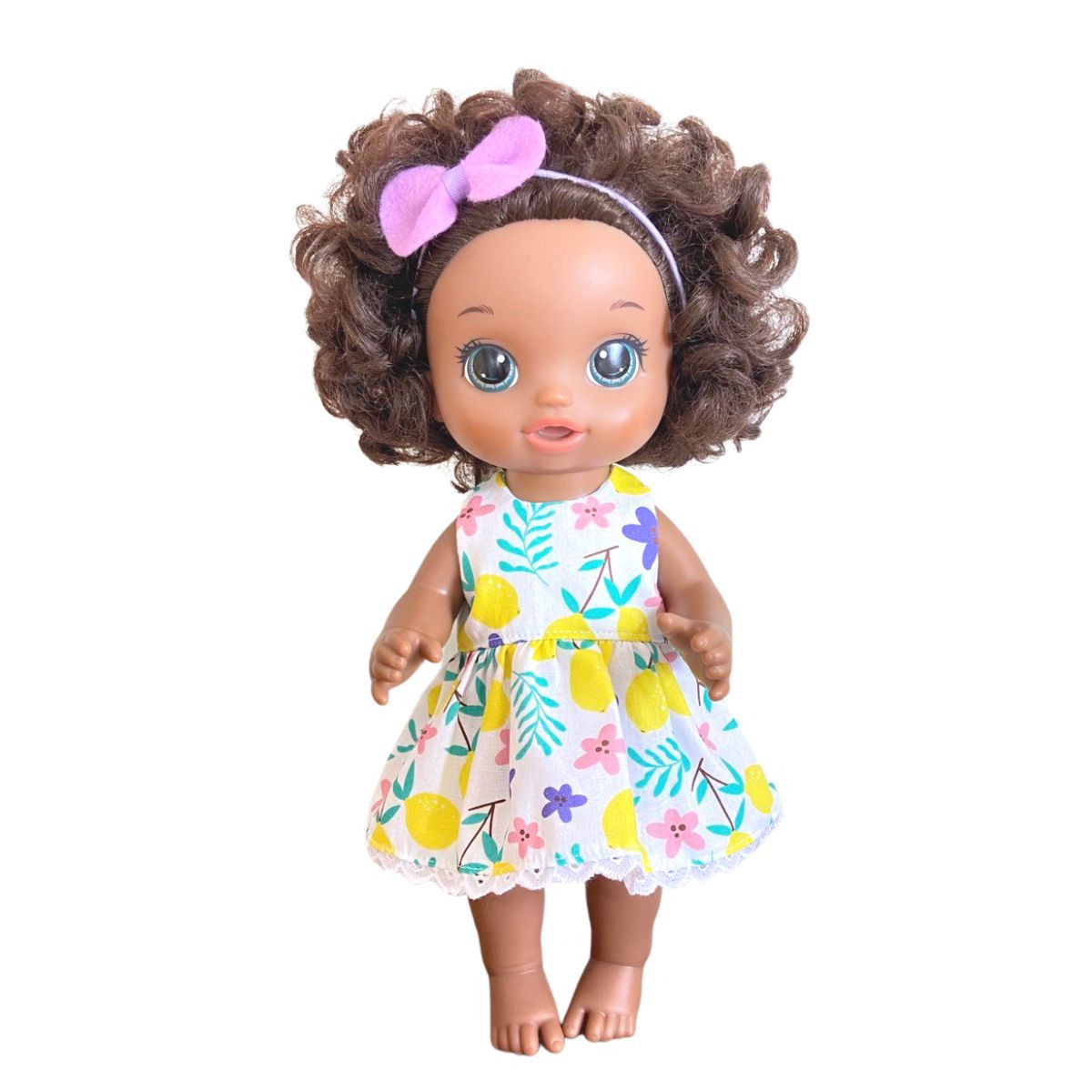 Vestido baby alive roupa de boneca baby alive Salmão flores