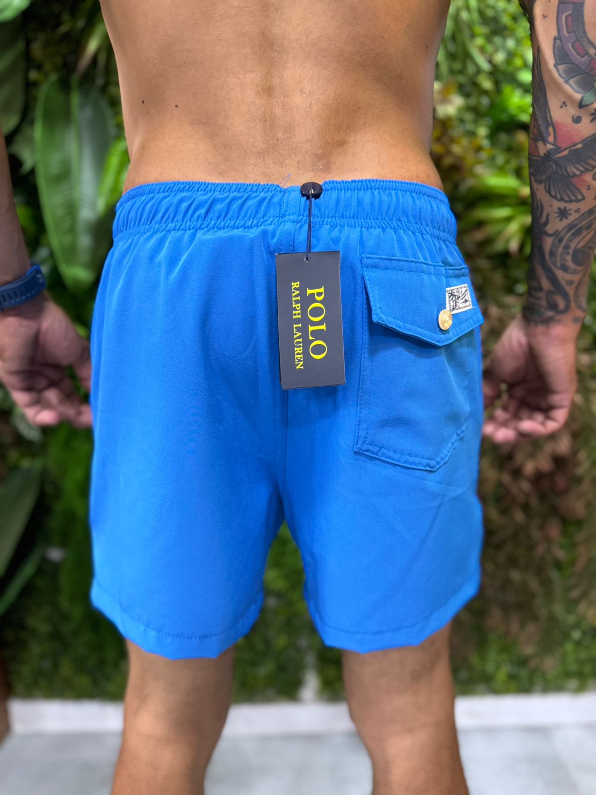 Short praia Ralph Lauren azul royal - Homens de Camisa - Moda
