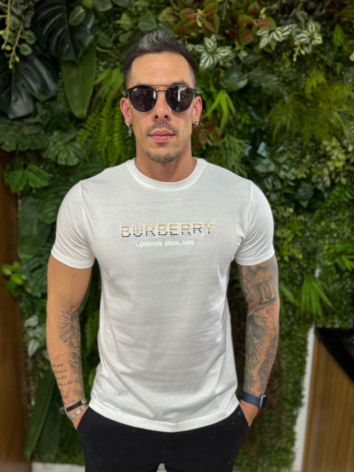 Burberry camiseta masculina hotsell