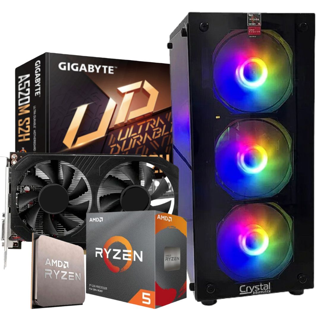 PC Gamer Ryzen 5 5500 - Crystal Informática