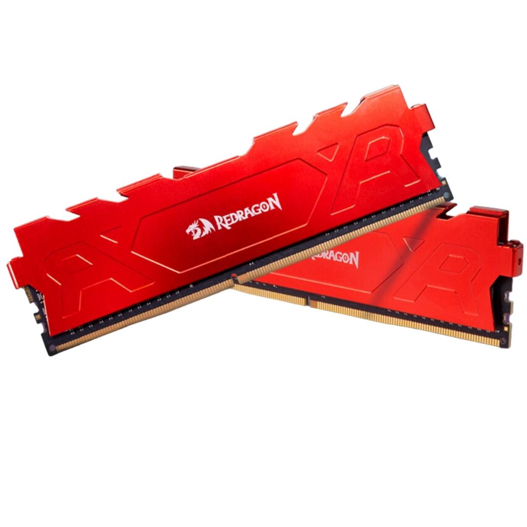 Memória 16GB DDR4 3200 MHz Redragon Rage Red GM-702 - Crystal Informática