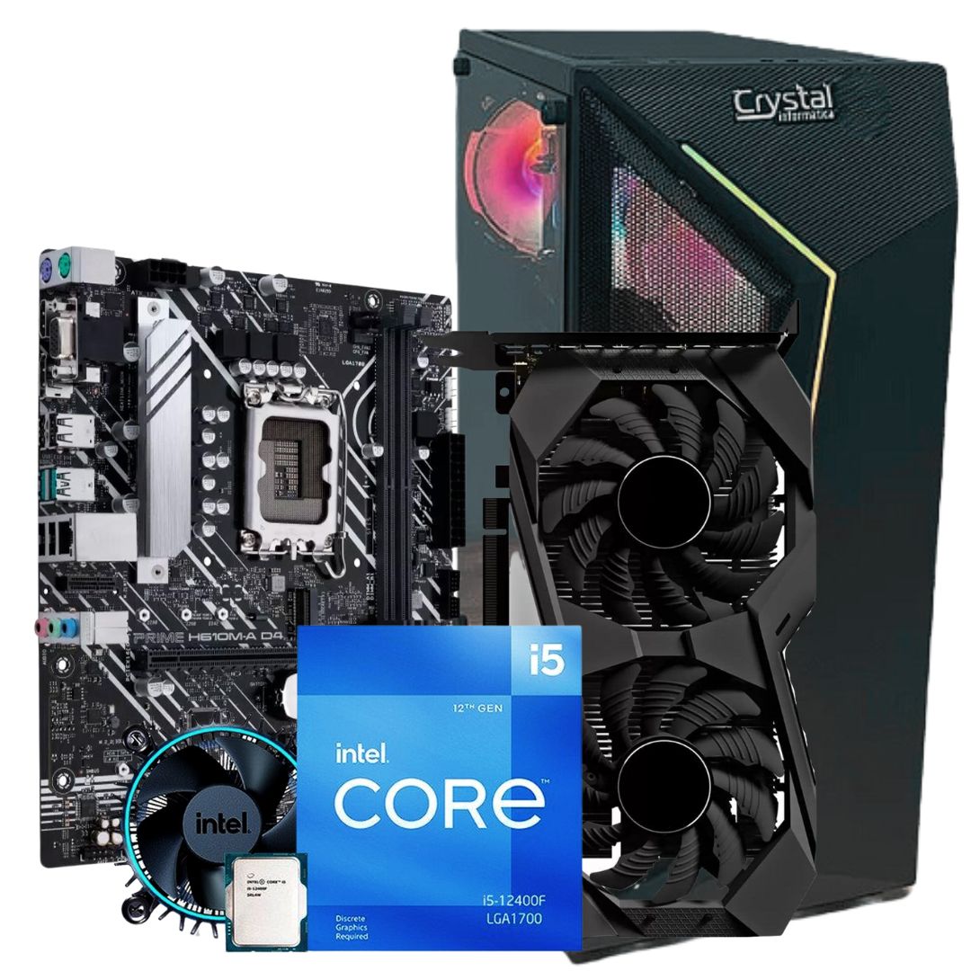 PC Gamer Completo Intel Core i5 12400F - Crystal Informática