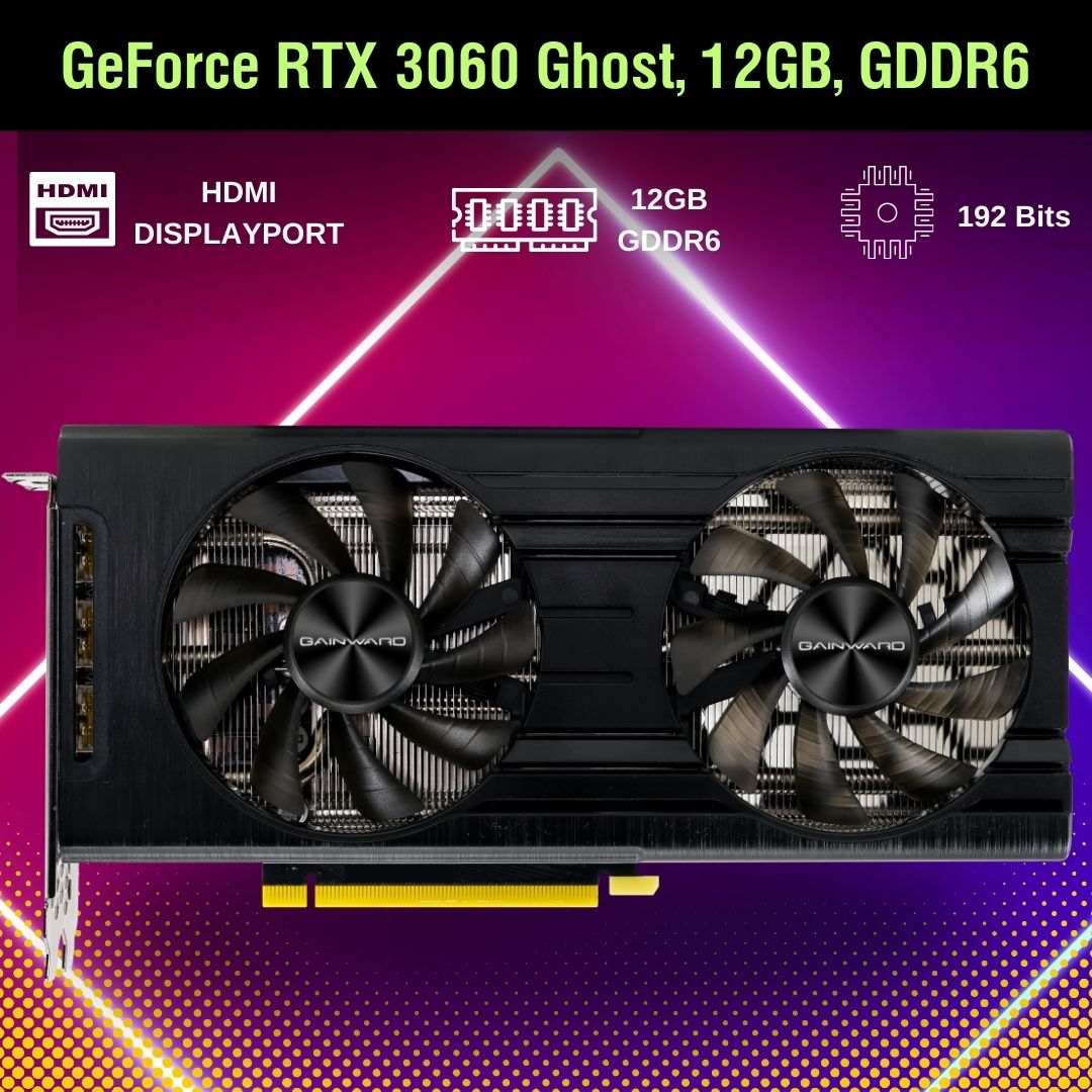 Placa de Vídeo Gainward RTX 3060 Ghost: Ray Tracing e DLSS Placa de Vídeo Gainward RTX 3060 Ghost: Ray Tracing e DLSS