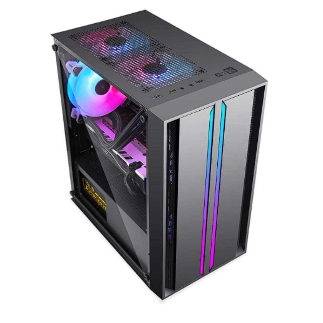 Gabinete Gamer Bluecase Hellix BG-043 Preto - Crystal Informática