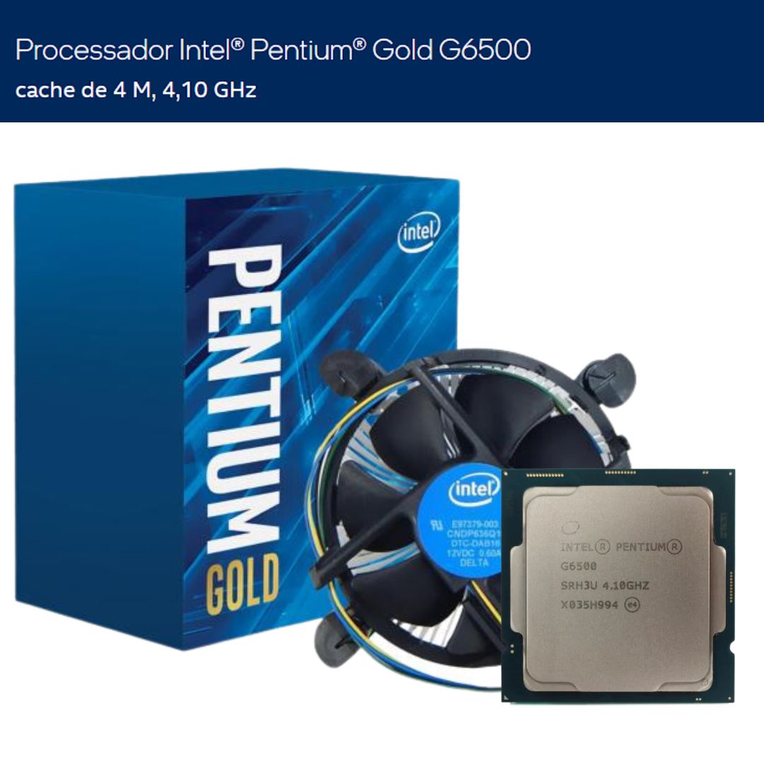 Processador Intel Pentium Gold G6500, LGA 1200, Cache 4Mb, 4.10GHz - B ...