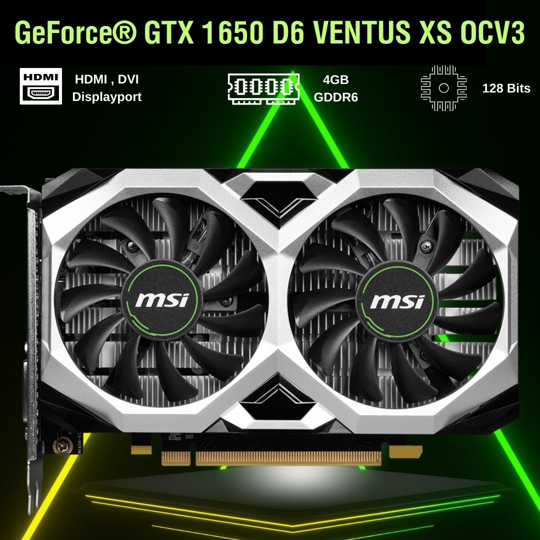 Placa de Video MSI GeForce GTX 1650 Ventus XS OCV3 - Crystal
