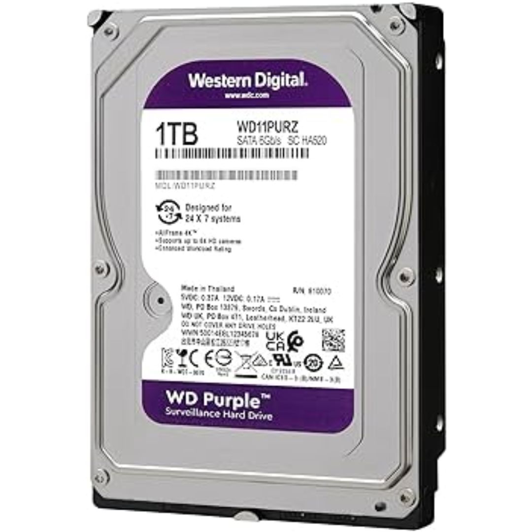 WD Purple 1TB HDD 3台セット HDD Desktop Western Digital Purple Surveillance 1TB SATA3 5400RPM