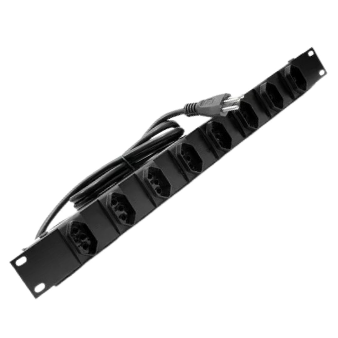 Régua para Rack 8 Tomadas 10A Max Eletron - Crystal Informática