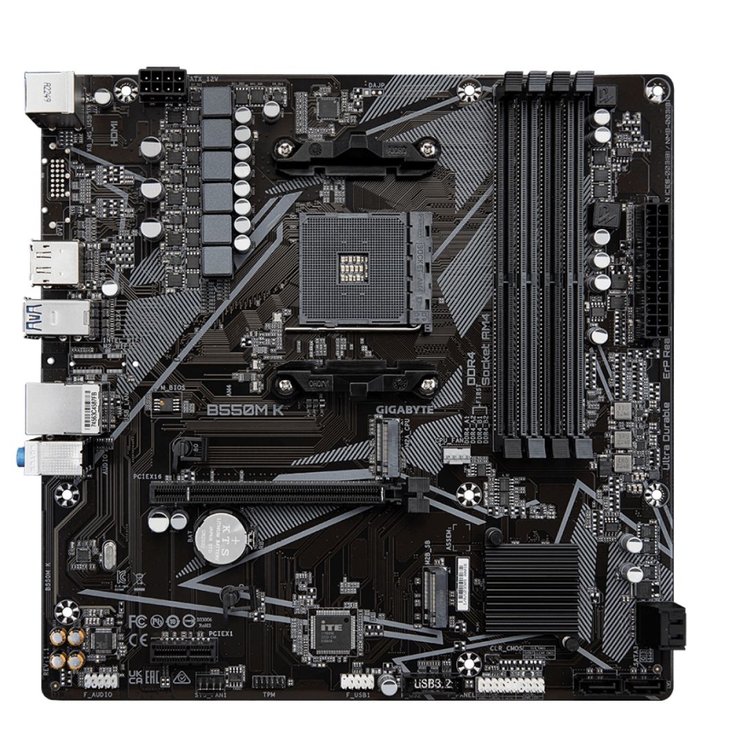 Placa Mãe Gigabyte B550M K - Crystal Informática