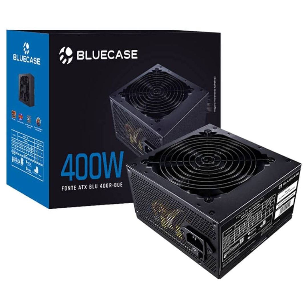 Fonte ATX 400W 80 Plus Bronze BLU400R-82E BlueCase - Crystal