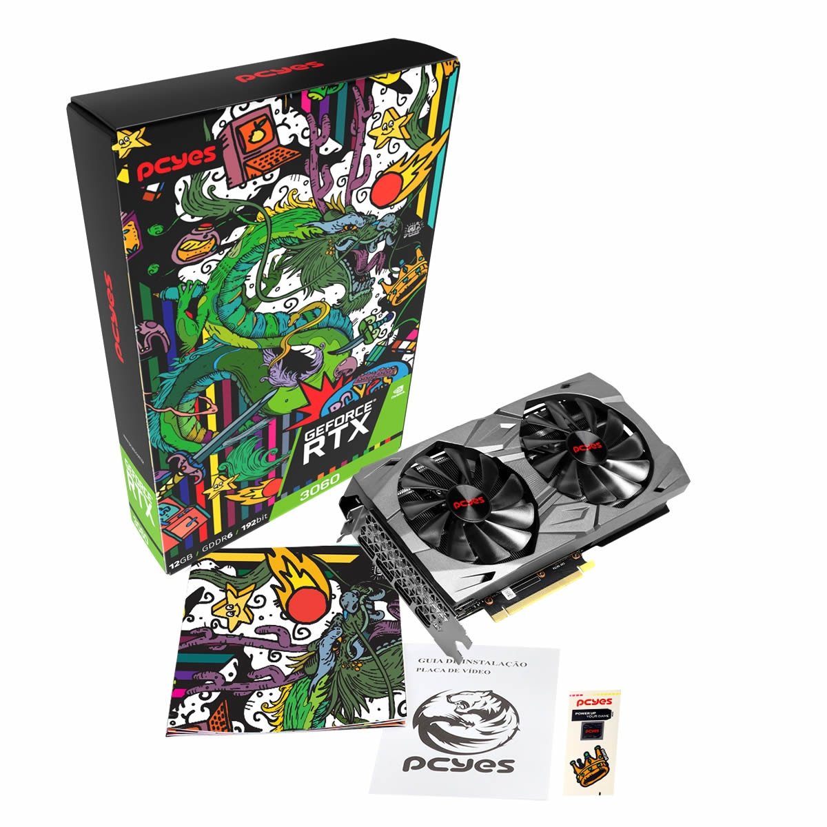 パ*亭様 GEFORCE RTX3060 GPU NVIDIA GEFORCE RTX 3060 12GB DDR6 192 BIT GRAFFITI SERIES FULL