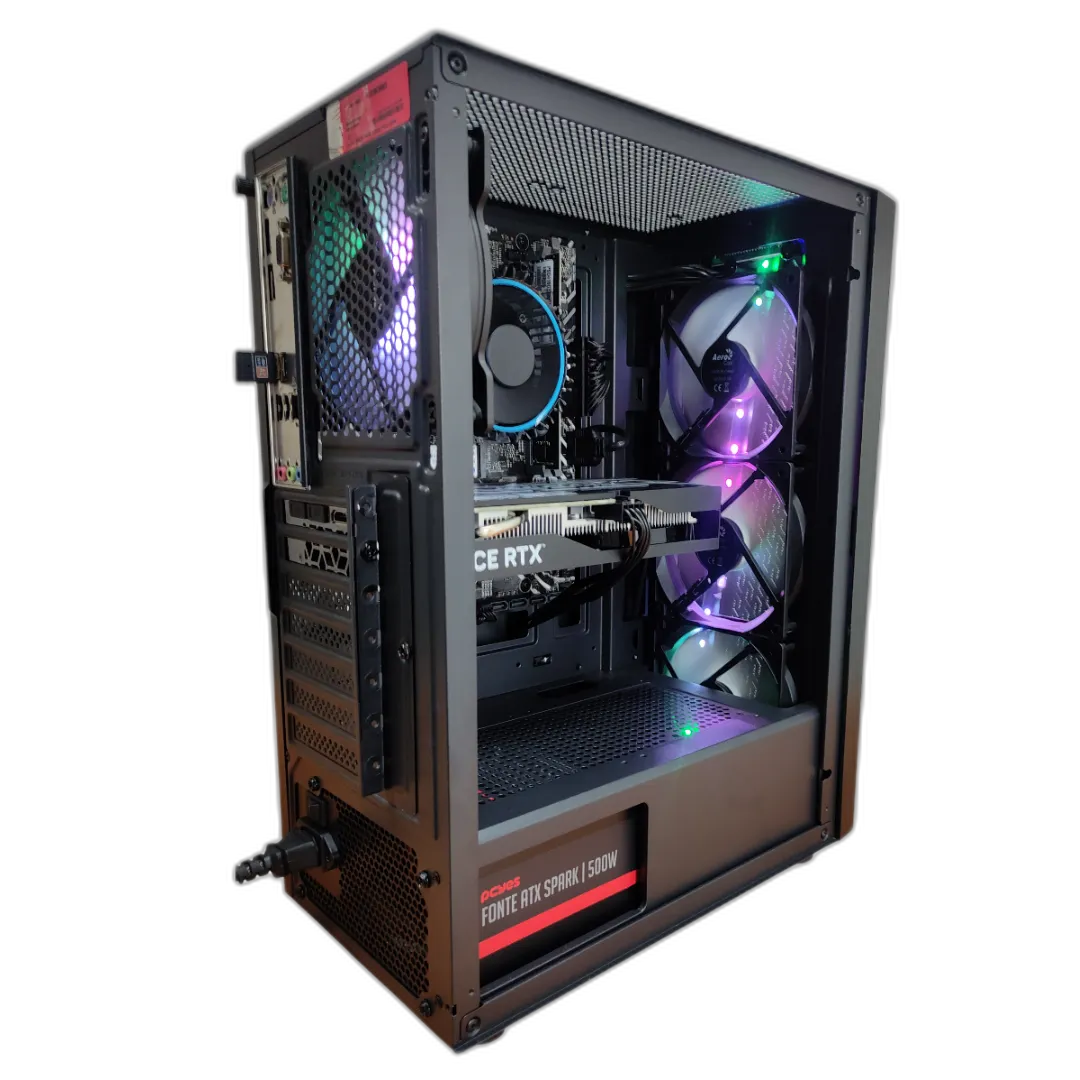 PC Gamer i5-14400F RTX 4060 8GB, 16GB RAM, SSD 512GB - Crystal