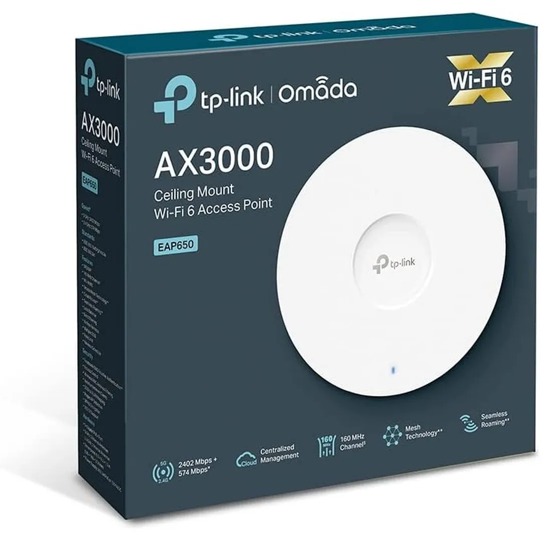 Access Point TP-Link EAP650 AX3000 Wi-Fi 6 Omada Dual Band