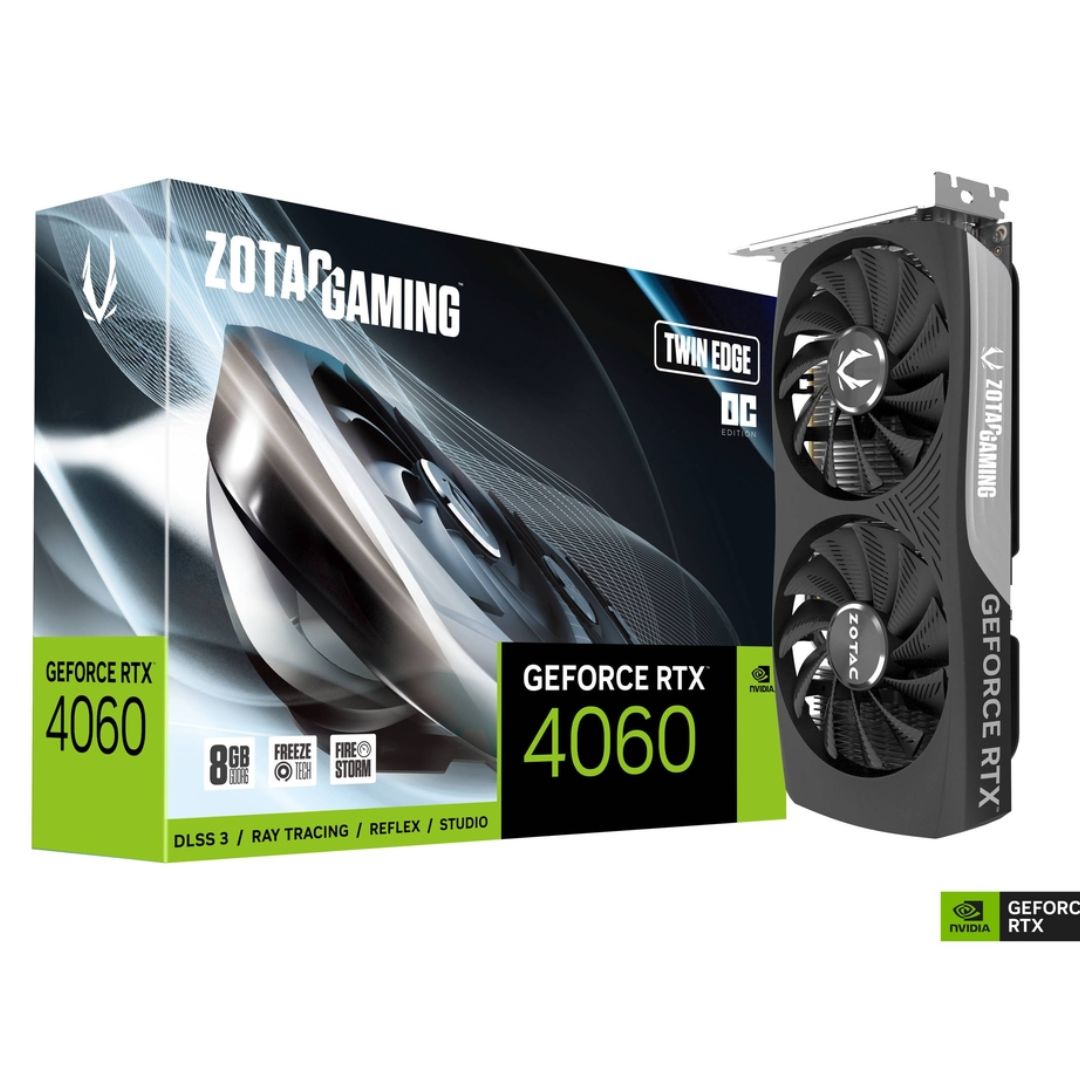 グラフィックボード・グラボ・ビデオカード ZOTAC Gaming RTX4060 Ti Twin Edge OC 8GB Placa de Vídeo Zotac GeForce RTX 4060 Ti Twin Edge OC - Crystal