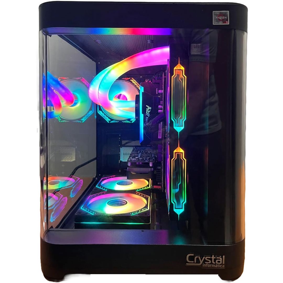 PC Gamer Ryzen 5 5500, Geforce RTX3050, SSD 512GB, 16GB RAM, RGB