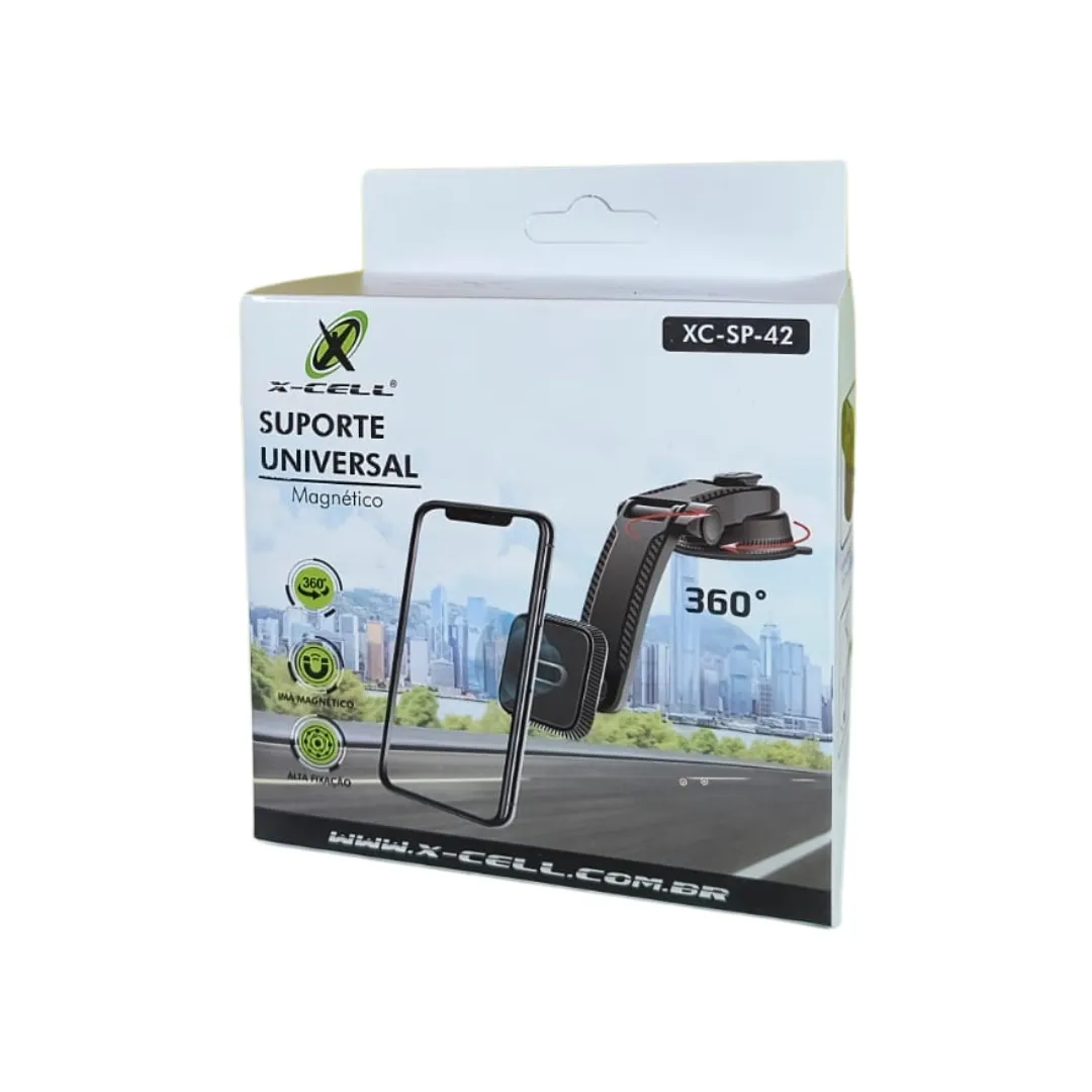 Suporte Celular Veicular 360° Magnético XC-SP-42 X-Cell - Crystal