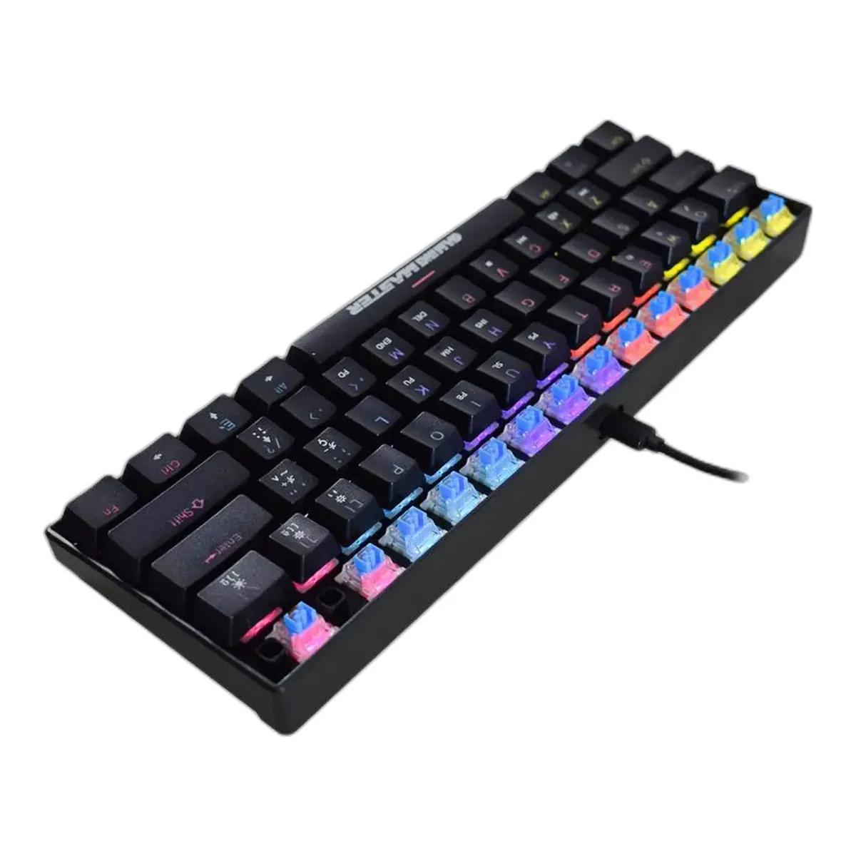 Teclado Gamer Mecânico K-mex Spectra Fury KBL88, LED, Switch Blue