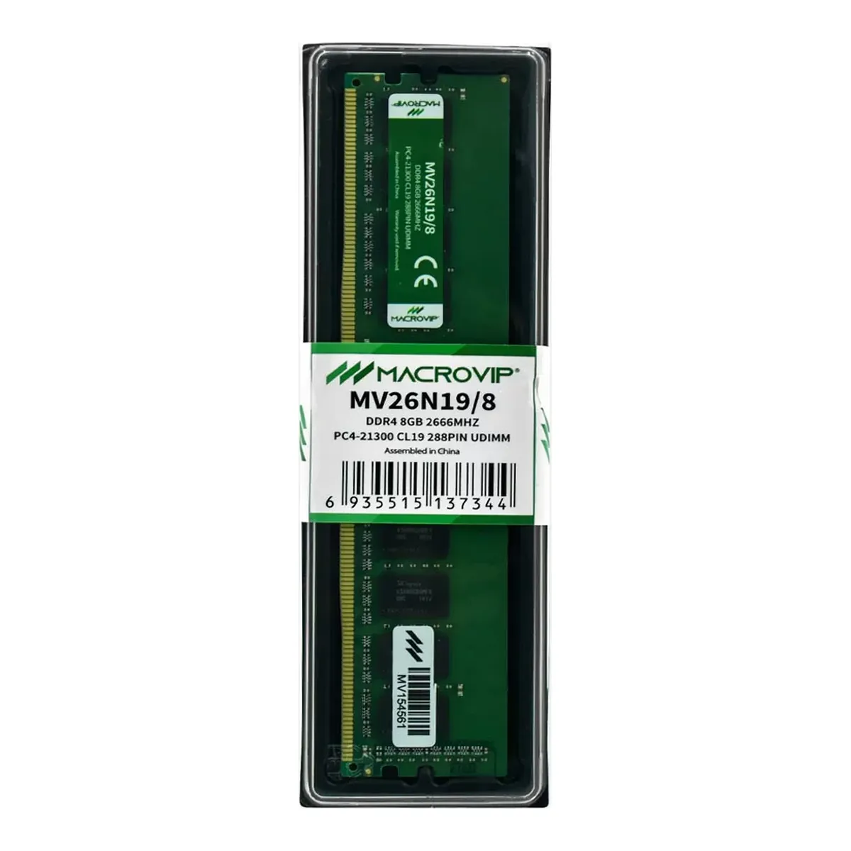 Memória DDR4 8GB 2666MHz CL19 Macrovip MV26N19/8 | Desktop