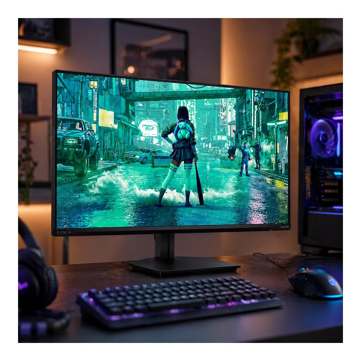 Painel IPS 144Hz do Monitor Philips Evnia 24M2N3200NF