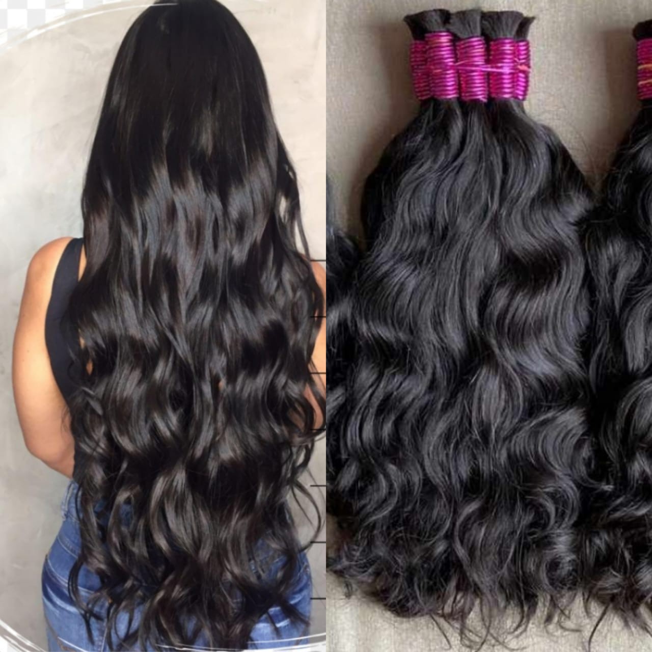 Cabelo Premium Liso Natural 55 CM - Cabelo Humano - Cabelo