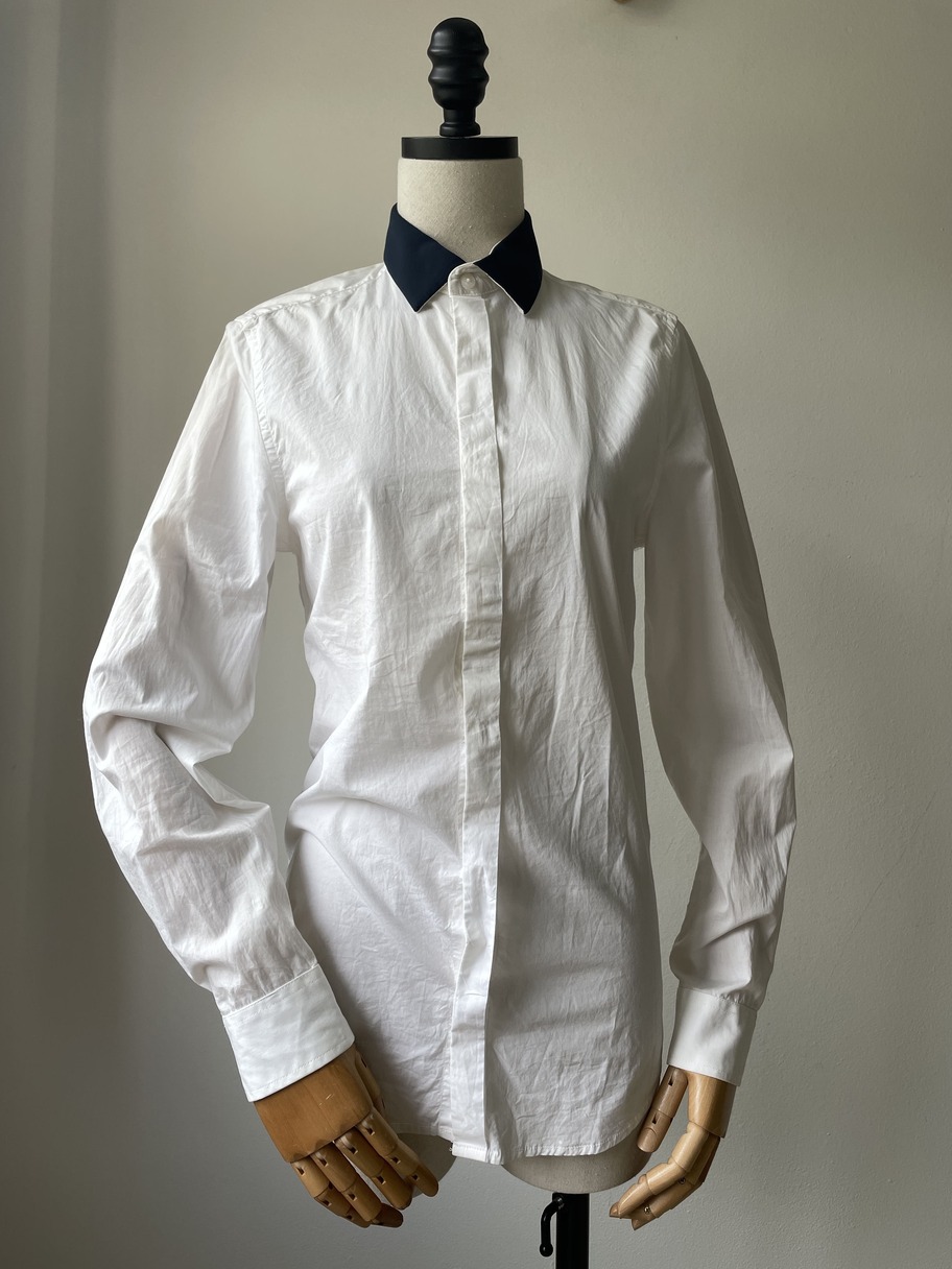 Camisa Xadrez Manga Longa H&CM Bolsos Feminina - Preto+Branco