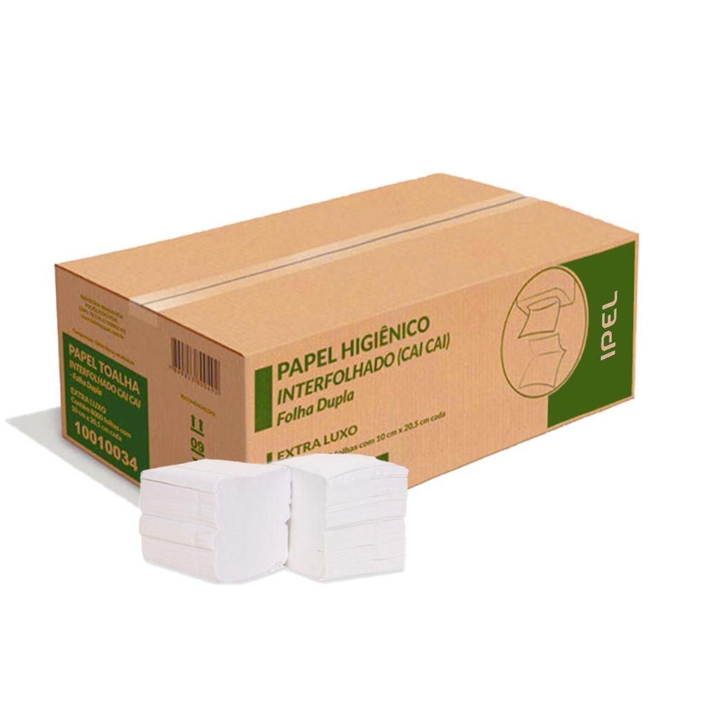 CAIXA DE PAPEL HIGIENICO CAI CAI EXTRA LUXO FOLHA DUPLA C/8000 FLS ...