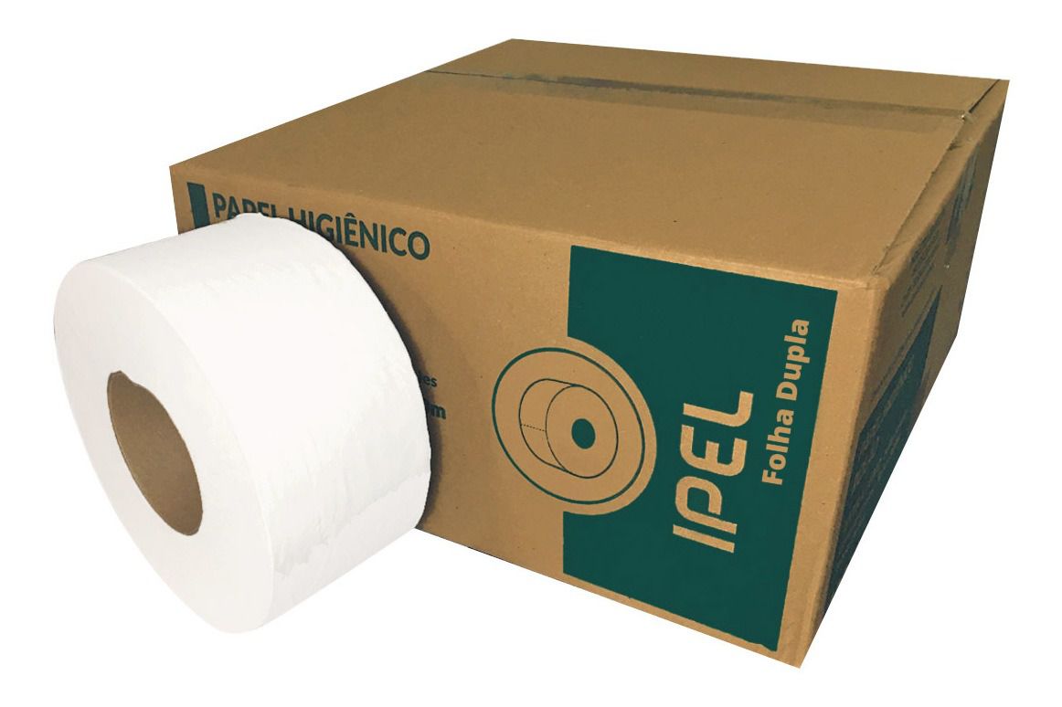 CAIXA DE PAPEL HIGIENICO INSTITUCIONAL ROLAO FOLHA DUPLA 100% CELULOSE ...