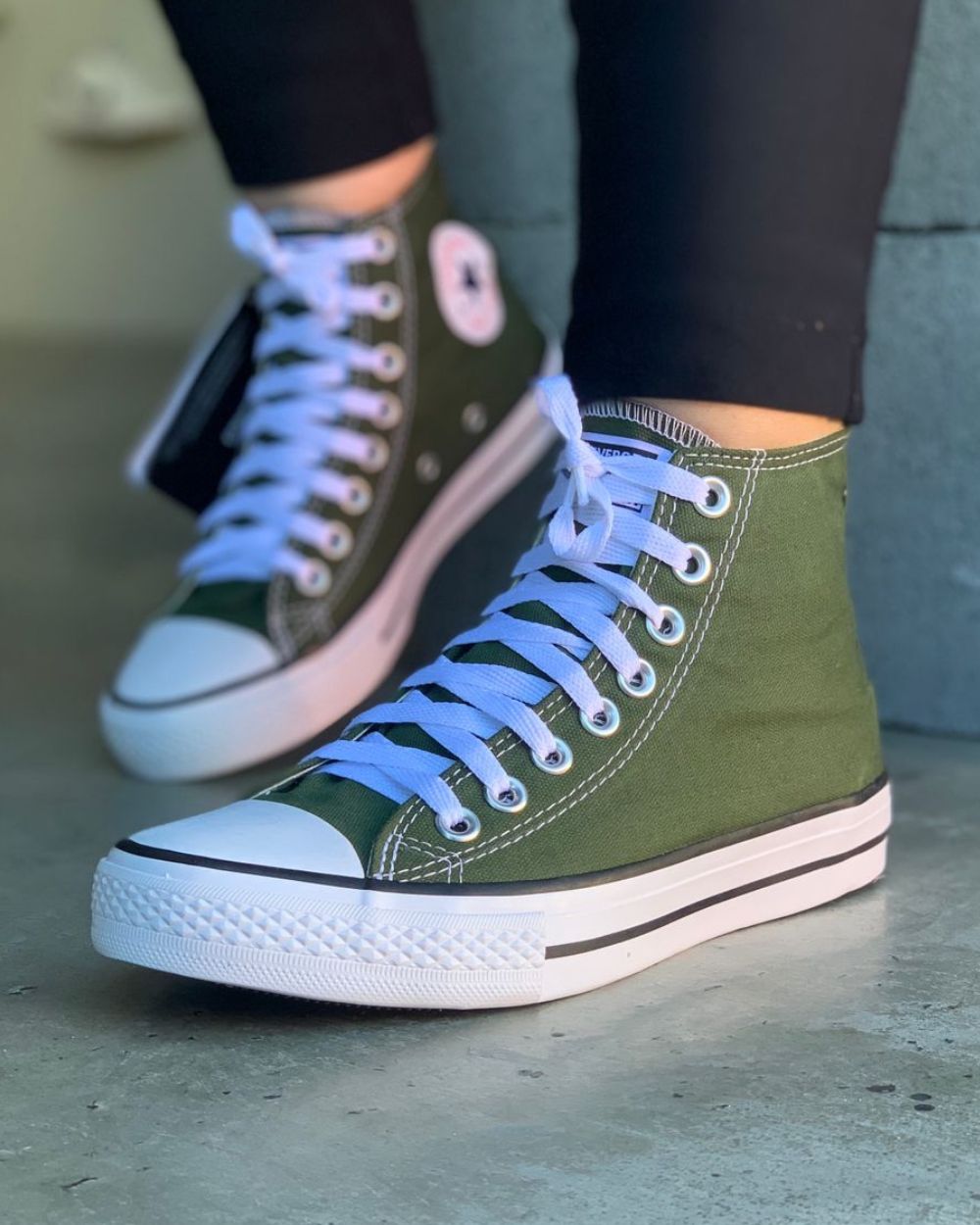 Tênis Converse All Star Cano Alto Verde Militar