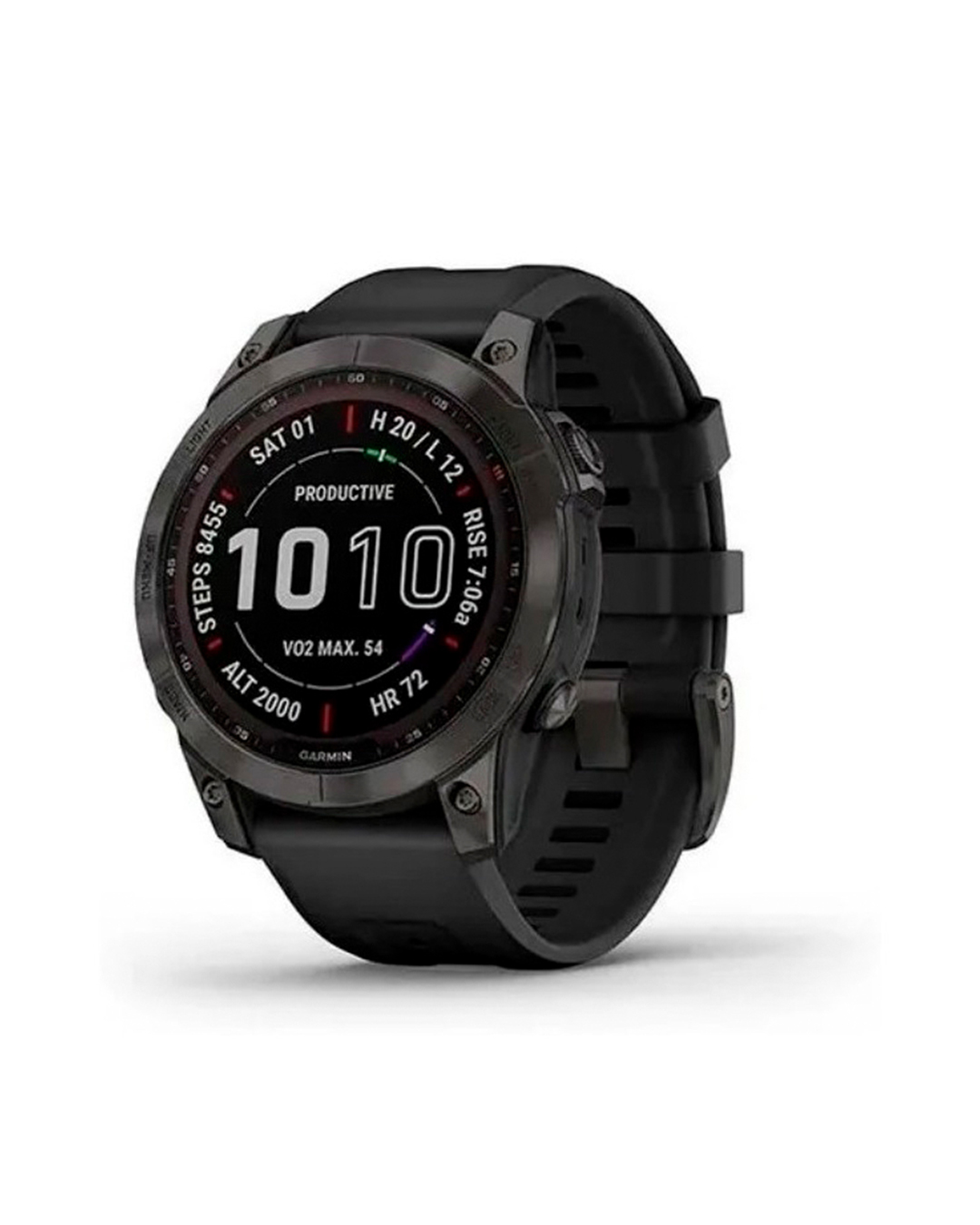 大人女性の Fenix Garmin Relógio 7X 010 - Titanio Preto Solar Sapphire ラウンド用品・アクセサリー