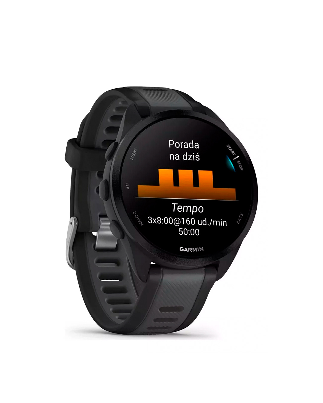 Relógio Garmin Forerunner 165 - Basic - Black/Slate Gray - 010