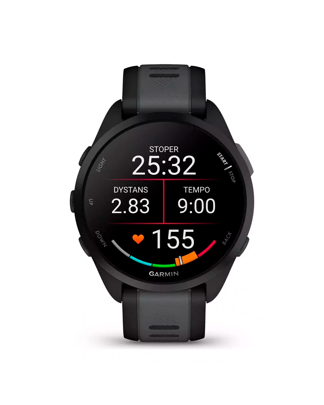 ガーミンForerunner 165 BlackGray Relógio Garmin Forerunner 165 - Basic - Black/Slate Gray - 010