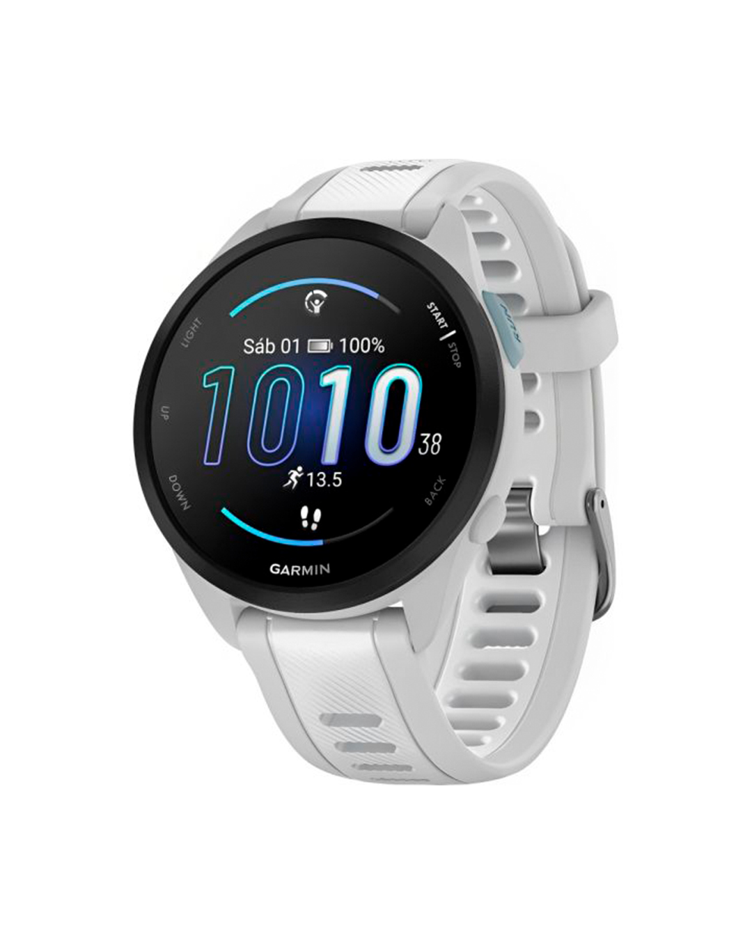 Relógio Garmin Forerunner 165 Music - Fog Grey/White Stone - 010