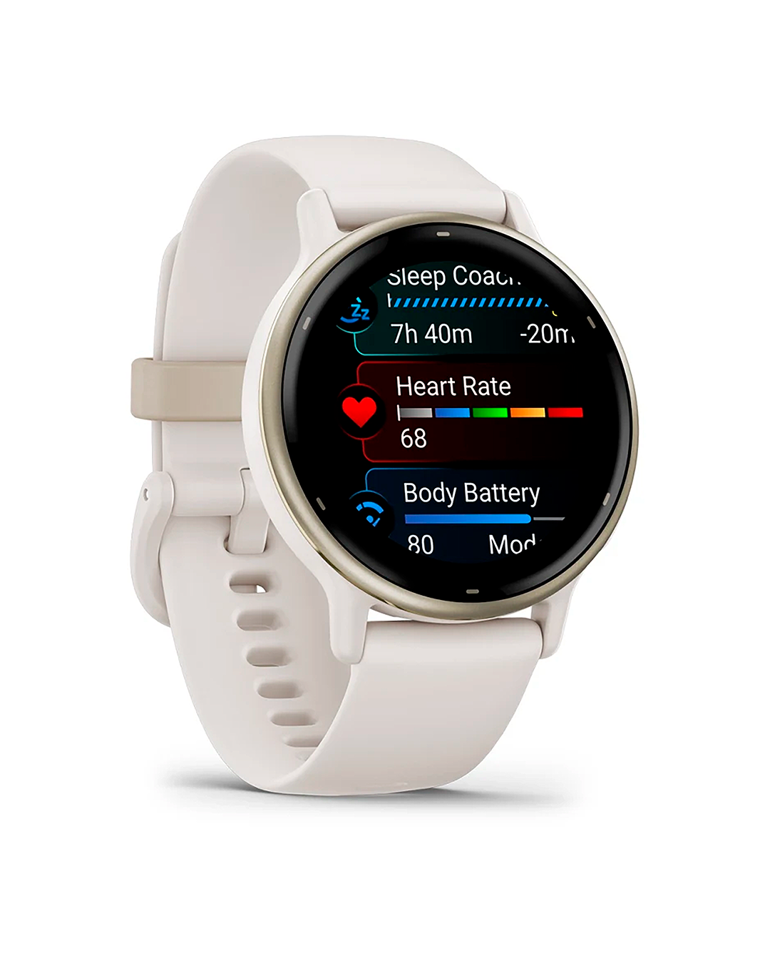 Relógio Garmin Vivoactive 5 - Cream Gold Aluminum Bezel - 010