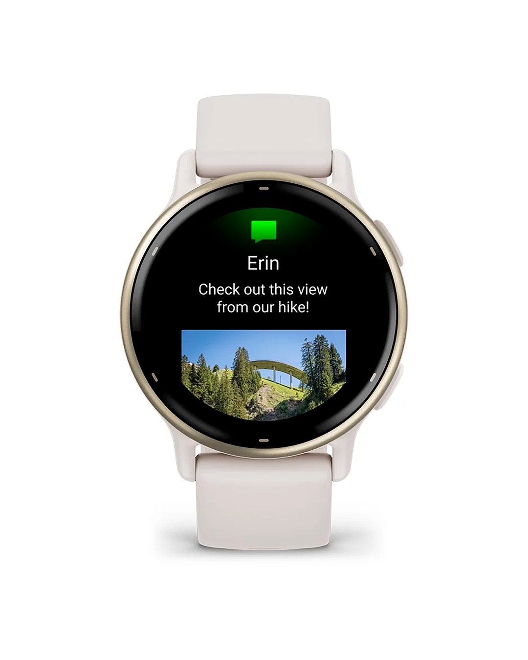 Relógio Garmin Vivoactive 5 - Cream Gold Aluminum Bezel - 010